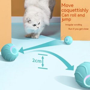 Smart Cat Toys Rolling Ball Pet Cat Owner Interactive Pets Toys Automatic Bouncing Ball USB Self Hi Teasing Kittens Jumping Ball