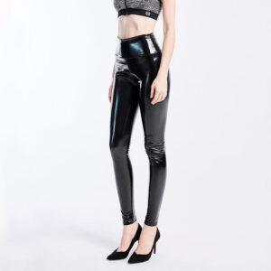 Mirror Shine Leggings: High-Waist Faux Leather for a Luxe Look