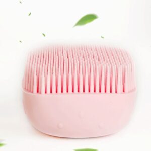 Pet Grooming Brush: Silicone Bristles, Shampoo Dispenser