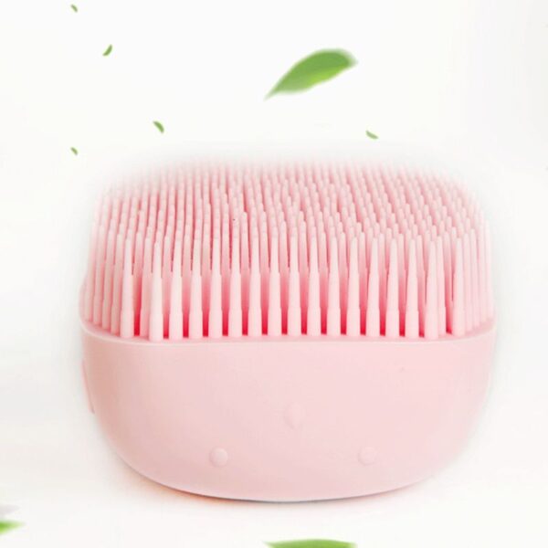 Pet Grooming Brush: Silicone Bristles, Shampoo Dispenser
