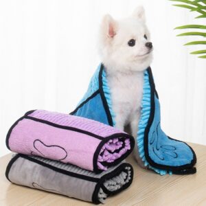 Dogs Cats Towels Super Absorbent Dog Bathrobe Microfiber Bath Towels Quick-Drying Cat Bath Towel For Pets Towel Dog Towels Pet Products