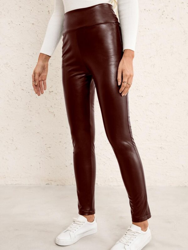 Second-Skin Sensation High-Waisted Skinny Leather Pants