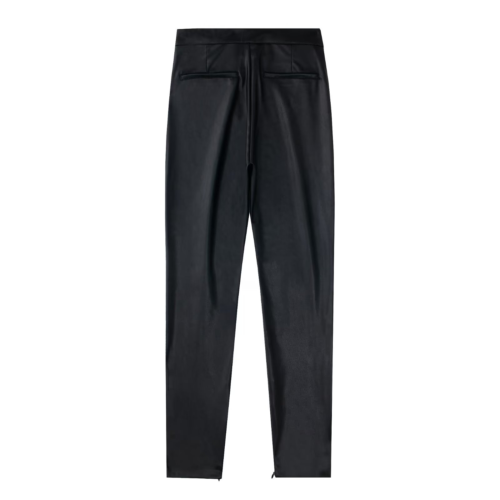 Faux Leather Magic - High-Waisted Figure-Flattering Leggings