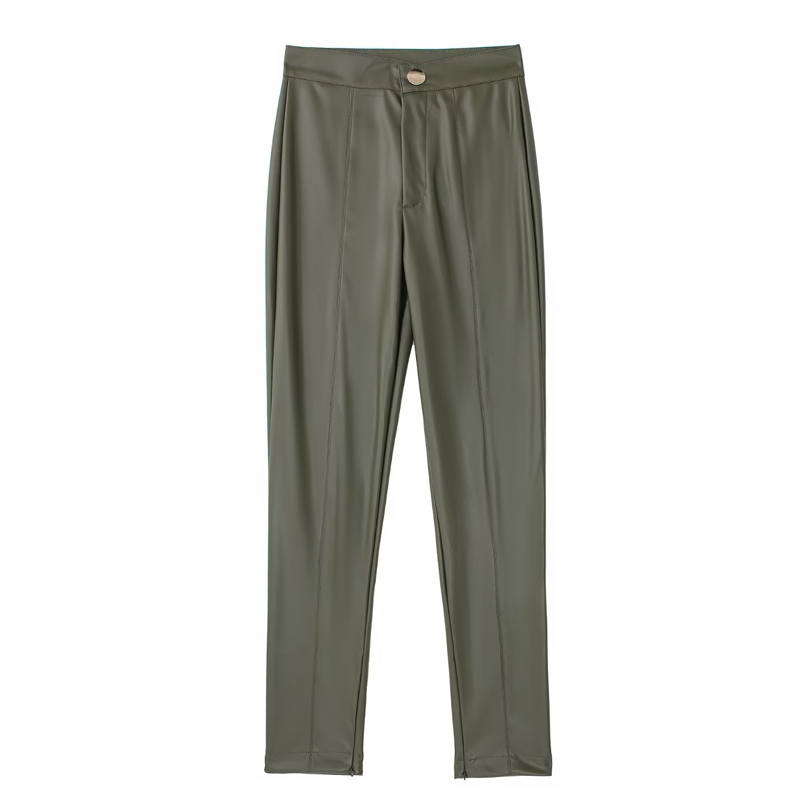 Faux Leather Magic - High-Waisted Figure-Flattering Leggings