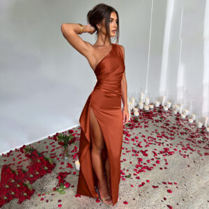 One-Shoulder Satin Dress: Elegant Summer Style, OCCOKO