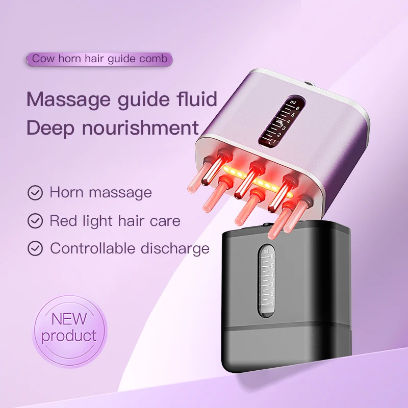 Electric Scalp Massager with Red Light Therapy