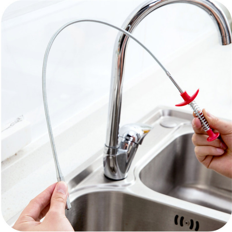 60CM Sewer Dredger Spring Pipe Cleaner | Household Hair Cleaner Drain Clog Remover