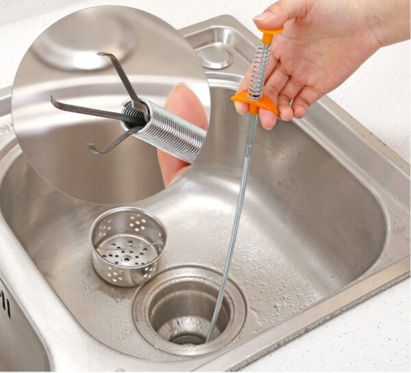 60CM Sewer Dredger Spring Pipe Cleaner | Household Hair Cleaner Drain Clog Remover