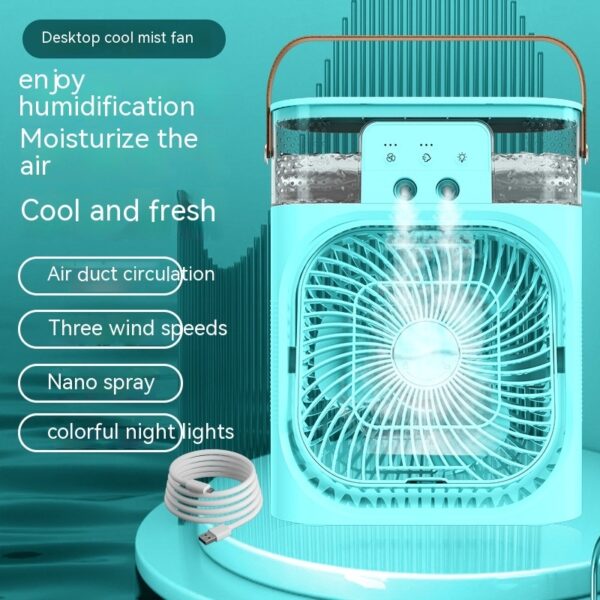 3 In 1 Air Humidifier Cooling Fan With LED Light