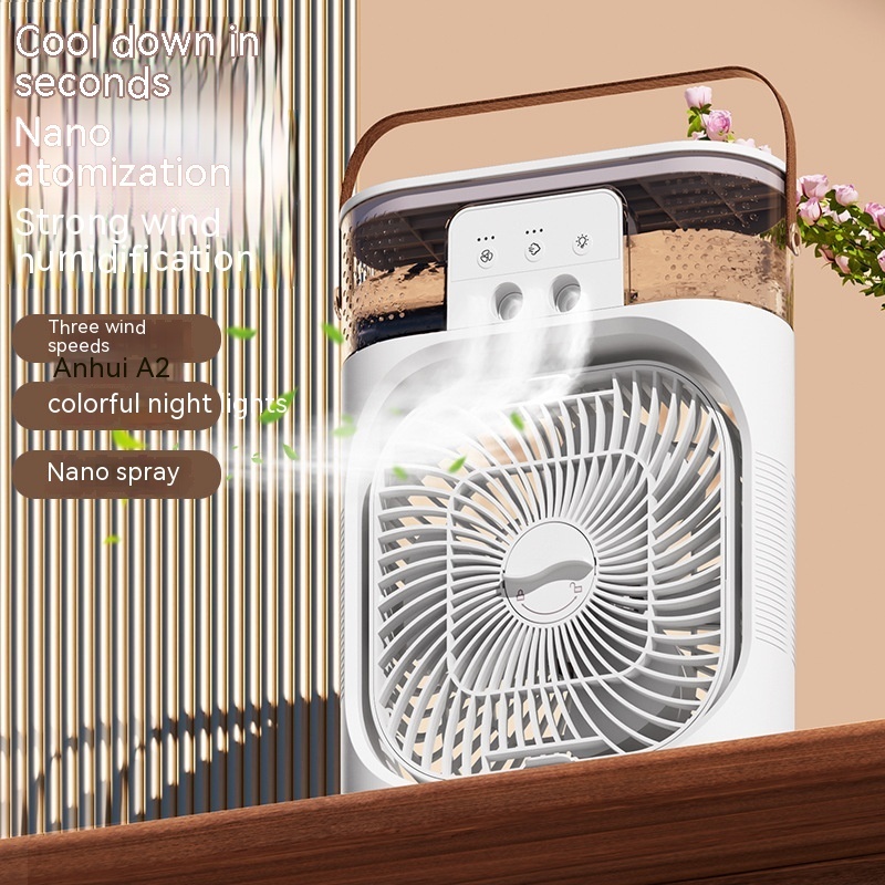 3 In 1 Air Humidifier Cooling Fan With LED Light