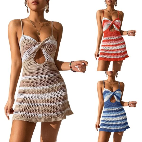 Y2K Knitted Spaghetti Strap Dress: Summer Chic