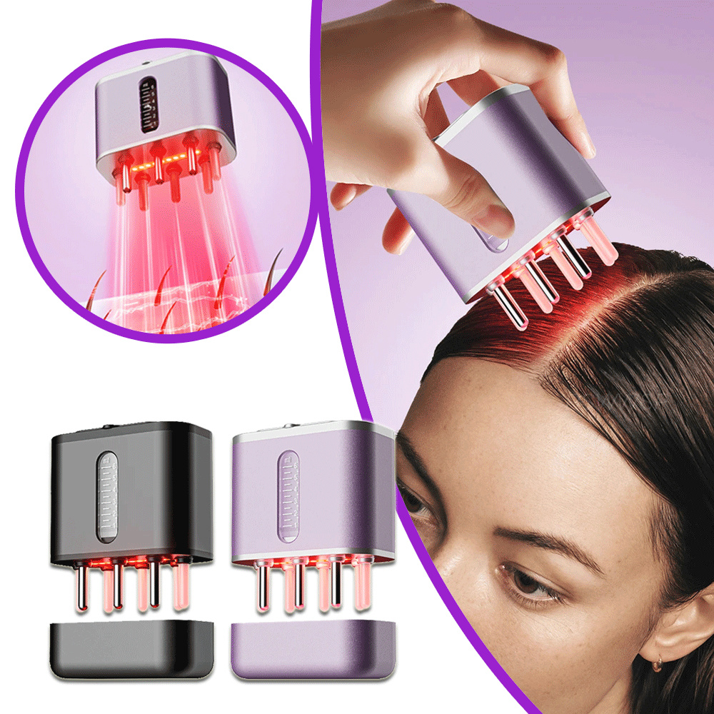 Electric Scalp Massager with Red Light Therapy