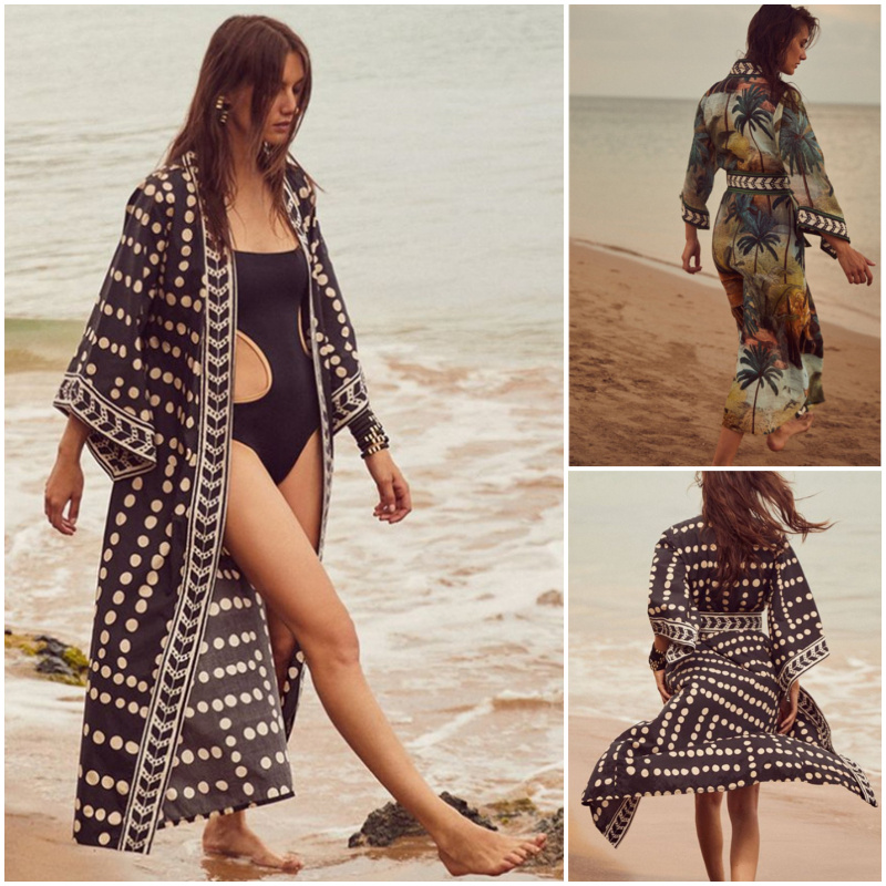 Women's Sexy Long Kimono Cover-Up: Beach Fashion