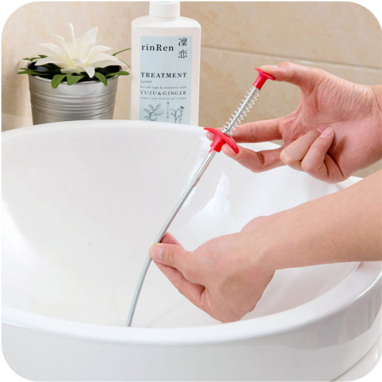 60CM Sewer Dredger Spring Pipe Cleaner | Household Hair Cleaner Drain Clog Remover