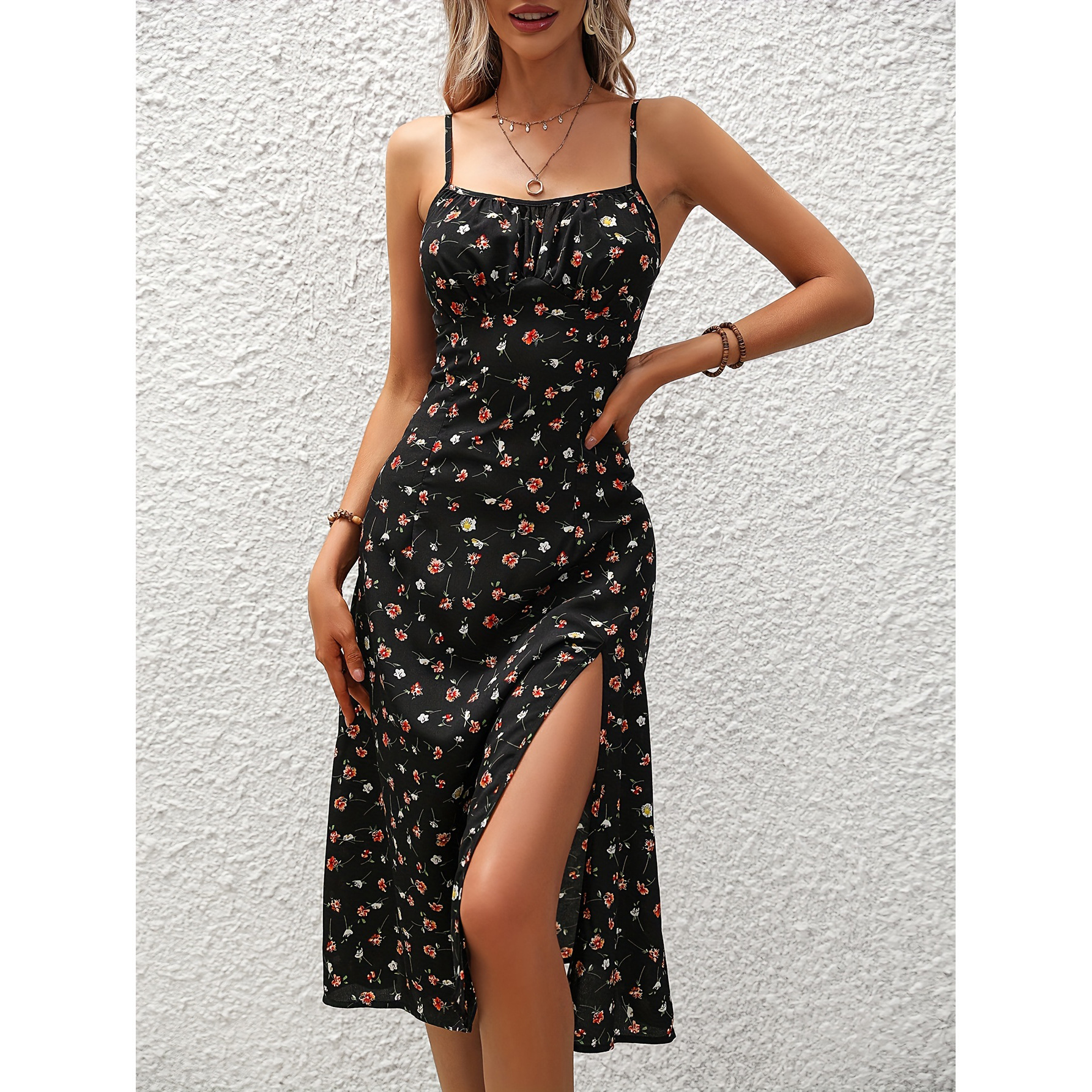 New Polka Dot Print Summer Dress For Womens