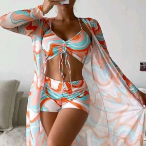 Printed Push-Up Bikini Set: Summer Beach Trio
