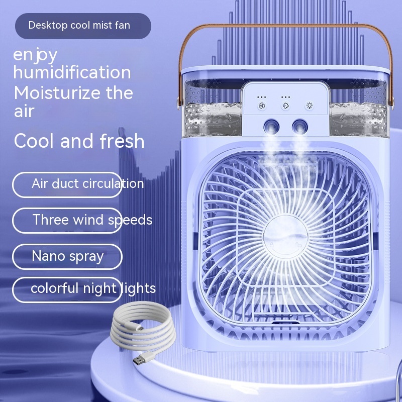3 In 1 Air Humidifier Cooling Fan With LED Light