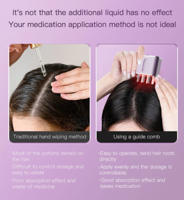 Electric Scalp Massager with Red Light Therapy