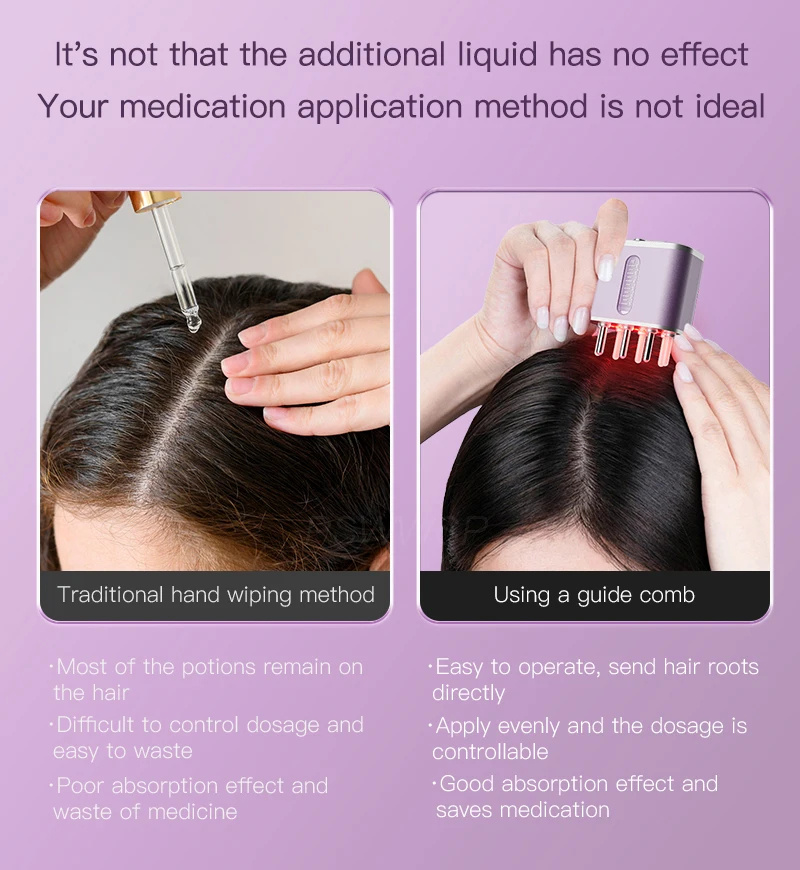 Electric Scalp Massager with Red Light Therapy