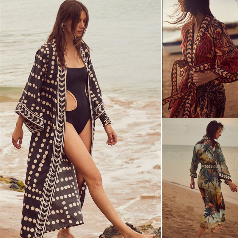 Women's Sexy Long Kimono Cover-Up: Beach Fashion