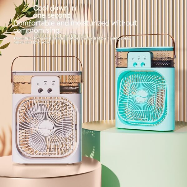 3 In 1 Air Humidifier Cooling Fan With LED Light