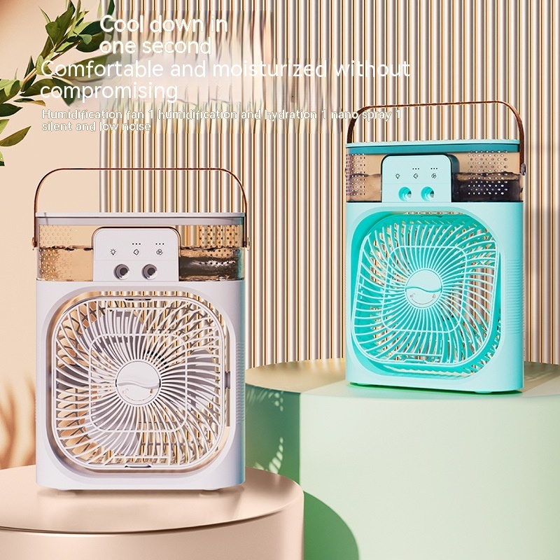 3 In 1 Air Humidifier Cooling Fan With LED Light