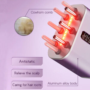 Electric Scalp Massager with Red Light Therapy