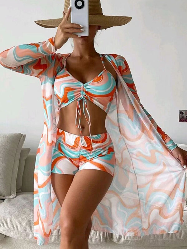 Printed Push-Up Bikini Set: Summer Beach Trio