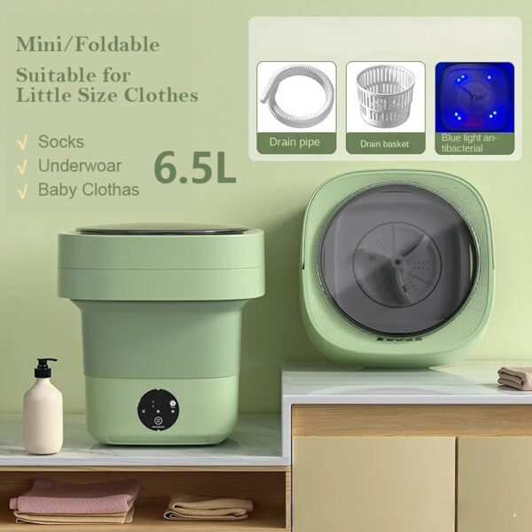 Portable Mini Washing Machine: Foldable & Spacious